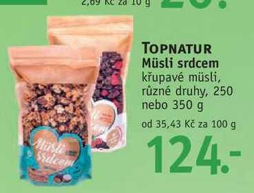 Rossmann Topnatur müsli srdcem křupavé müsli, 250 g nabídka