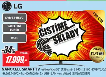 Planeo Elektro LG NANOCELL SMART TV 55NAN081P nabídka