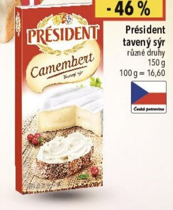 Globus Président tavený sýr nabídka