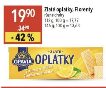 Globus Zlaté oplatky, Florenty nabídka