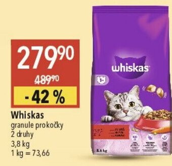 Globus Whiskas granule pro kočky nabídka