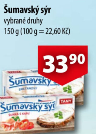 CBA Šumavský sýr nabídka