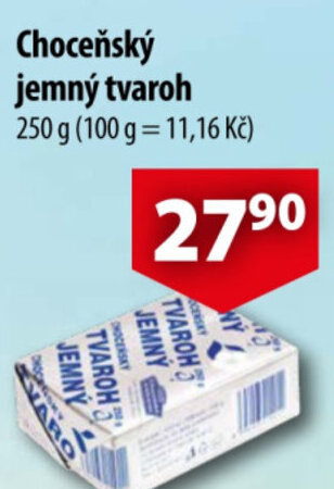 CBA Choceňský jemný tvaroh nabídka