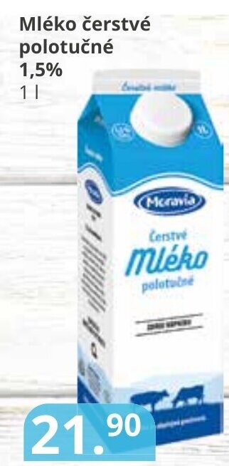 Potraviny CZ Mléko čerstvé polotučné 1,5% 1L nabídka