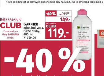 Rossmann Garnier micelární voda nabídka