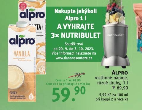 Rossmann Alpro nápoje nabídka