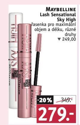 Rossmann Maybelline řasenka nabídka