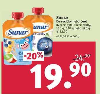 Rossmann Sunar do ručičky nebo cool ovocné pyré, 100 g, 110 g nebo 120 g nabídka