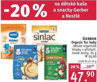 Rossmann Gerber organic for baby dětské organické křupky, 35 g nabídka