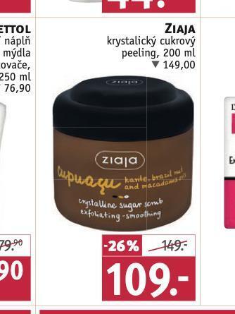 Rossmann Ziaja krystalický cukrový peeling nabídka