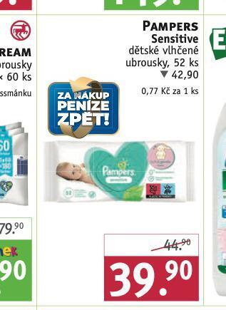Rossmann Pampers sensitive vlhčené ubrousky nabídka