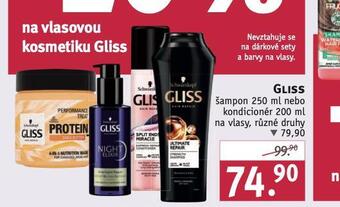 Rossmann Gliss šampon, kondicioner nabídka