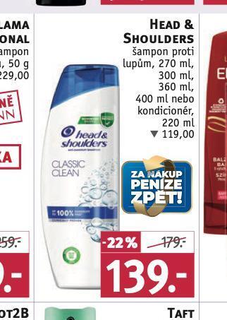 Rossmann Head&shoulders šampon nabídka
