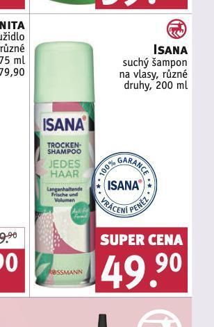 Rossmann Isana suchý šampon nabídka