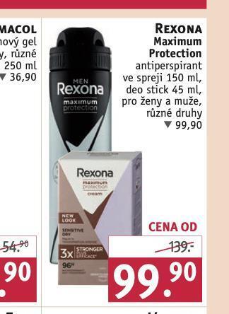 Rossmann Rexona antiperspirant, deo stick nabídka