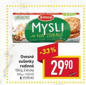 Billa Ovesné sušenky rodinné 150 g nabídka
