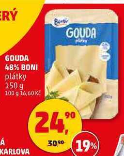 Penny Market Gouda 48% boni plátky, 150 g nabídka