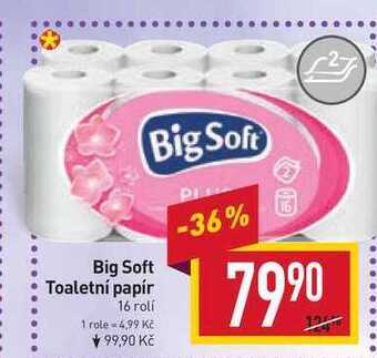 Billa Big soft toaletní papír 16 rolí nabídka