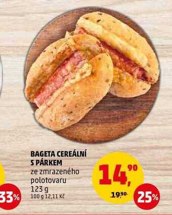 Penny Market Bageta cereální s párkem, 123 g nabídka