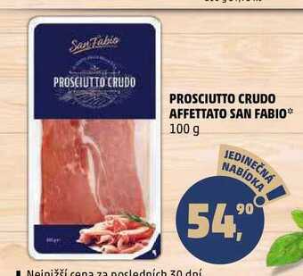 Prosciutto crudo affettato san fabio, 100 g