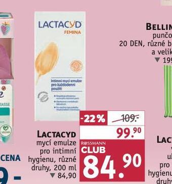 Rossmann Lactacyd intimní mycí emulze nabídka