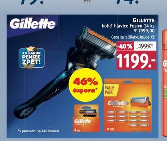 Rossmann Gillette holicí hlavice fusion nabídka