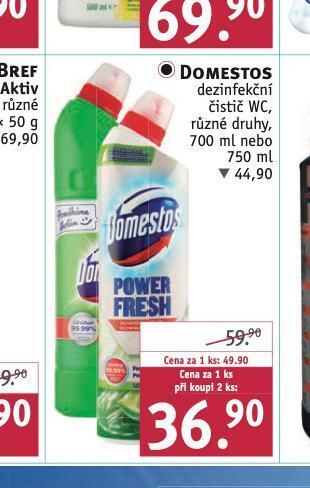 Rossmann Domestos dezinfekční čistič wc nabídka
