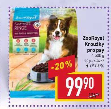 Billa Zooroyal kroužky. pro psy 1 500 g nabídka
