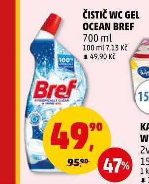 Penny Market Čistič wc gel ocean bref, 700 ml nabídka