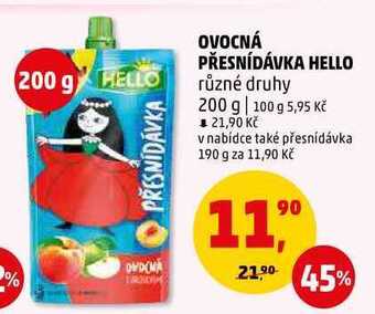 Penny Market Ovocná přesnídávka hello, 200 g nabídka