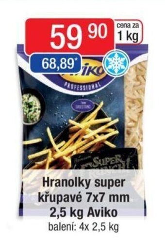 Hranolky super křupavé 7x7 mm 2,5 kg Aviko