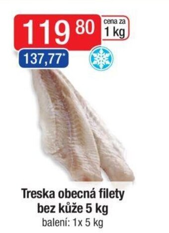 Qanto Treska obecná filety bez kůže 5 kg nabídka