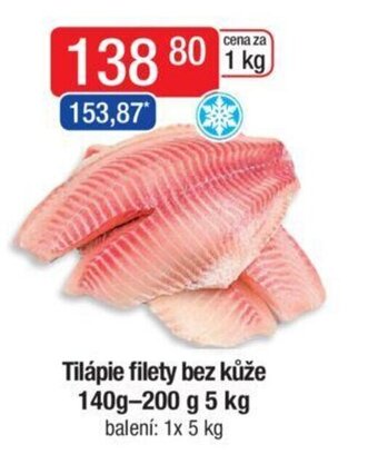 Qanto Tilápie filety bez kůže 140g-200 g 5 kg nabídka