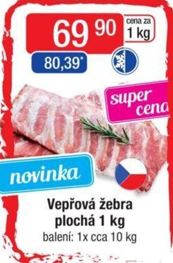 Qanto Vepřová žebra plochá 1 kg nabídka