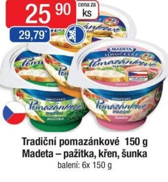Qanto Tradiční pomazánkové 150 g Madeta - pažitka, křen, šunka nabídka