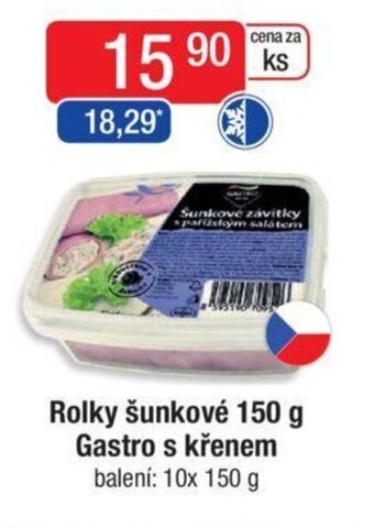 Qanto Rolky šunkové 150 g Gastro s křenem nabídka