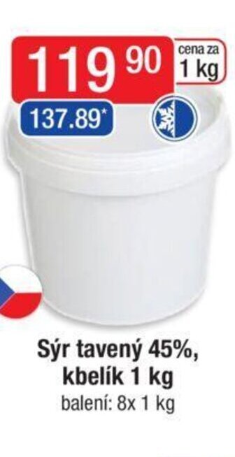 Qanto Sýr tavený 45%, kbelík 1 kg nabídka