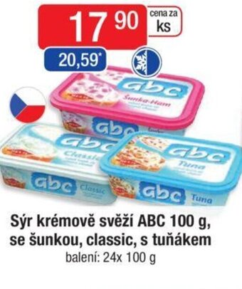 Qanto Sýr krémově svěží ABC 100 g, se šunkou, classic, s tuňákem nabídka