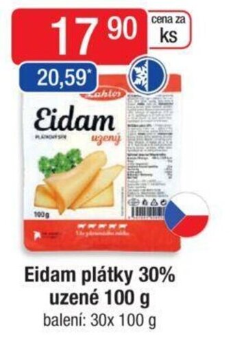 Qanto Eidam plátky 30% uzené 100 g nabídka