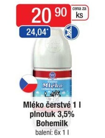 Qanto Mléko čerstvé 1 l plnotuk 3,5% Bohemilk nabídka