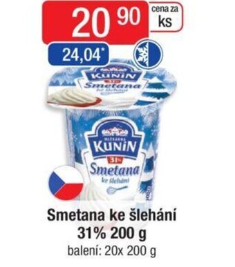 Qanto Smetana ke šlehání 31% 200 g nabídka