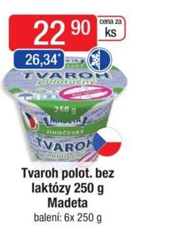Qanto Tvaroh polot. bez laktózy 250 g Madeta nabídka