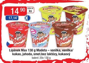 Qanto Lipánek Max 130 g Madeta - vanilka, vanilka/ kakao, jahoda, smet.bez laktózy, kakaový nabídka
