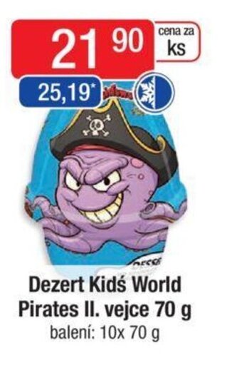 Qanto Dezert Kids World Pirates II. vejce 70 g nabídka