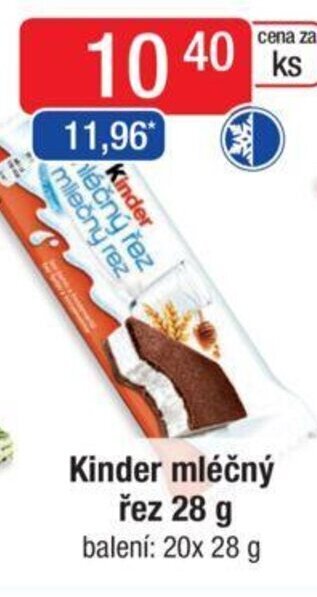 Qanto Kinder mléčný řez 28 g nabídka
