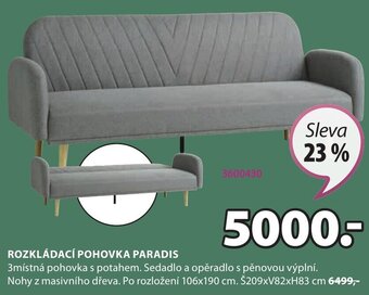 JYSK ROZKLÁDACÍ POHOVKA PARADIS nabídka