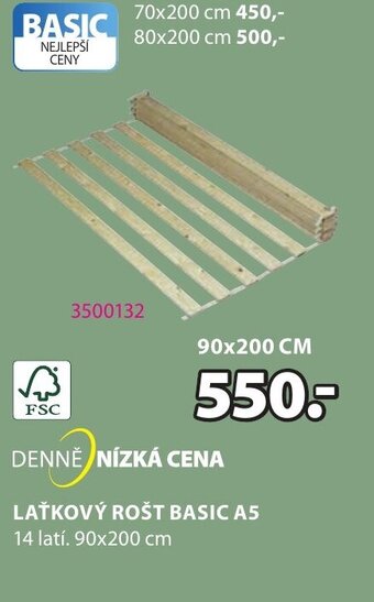 JYSK LAŤKOVÝ ROŠT BASIC A5 nabídka
