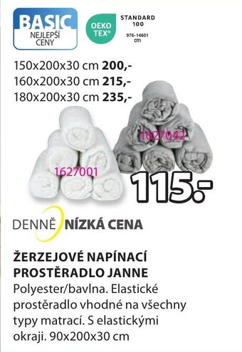 JYSK ŽERZEJOVÉ NAPÍNACÍ PROSTĚRADLO JANNE nabídka