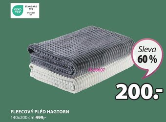 JYSK FLEECOVÝ PLÉD HAGTORN nabídka