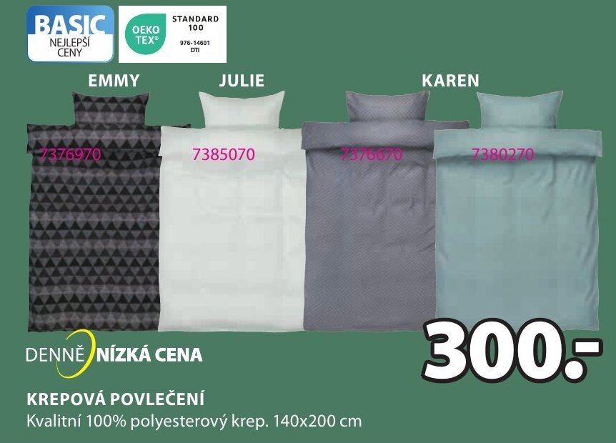 JYSK KREPOVÁ POVLEČENÍ nabídka